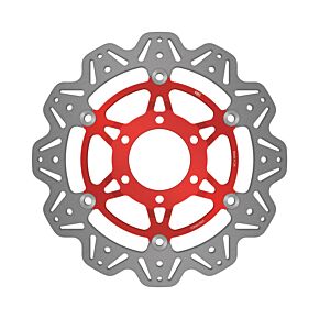 EBC Powersports EBC Powersports EBC 98-00 Triumph Hinckley Daytona 955i (w/6 Bolt Sngl Side Arm) Frt Lft/Rght Vee Floating Red Rotor - VR647RED