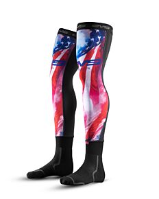EVS EVS Base Layer Fusion Sock 1776 Red/White/Blue - Large/XL - FSN-USA-L/XL