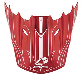EVS EVS T5 Pinner Visor - Red/White - H16T5P-VSRW