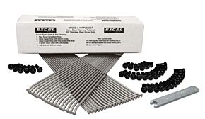 Excel Excel Rear Spoke/Black Nipple Set (w/ Wrench) - 8 Gauge / 32 Qty - Black - XS8-13187K