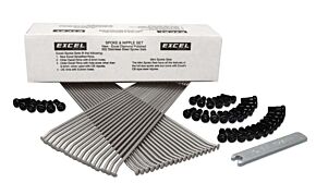 Excel Excel Rear Spoke/Black Nipple Set (w/ Wrench) - 8 Gauge / 36 Qty - Black - XS8-48197K