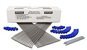 Excel Excel Rear Spoke/Blue Nipple Set (w/ Wrench) - 8 Gauge / 36 Qty - Blue - XS8-22197B