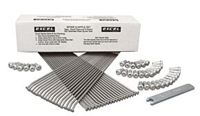 Excel Excel Rear Spoke/Nipple Set (w/ Wrench) - 8 Gauge / 36 Qty - Silver - XS8-47187