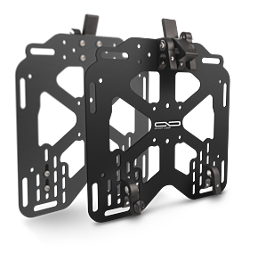 GIANT LOOP Giant Loop Pannier Mounts - 18mm Round Tubing Hangers - Black - PNMT25