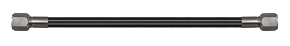 Goodridge Goodridge 10in Universal Oil Line Assembly w/Black Fittings - VTOL-010C-BK