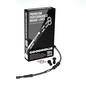Goodridge Goodridge 15-17 HD FLS SLIM (w/o ABS) +10in Black Brake Line Kit w/Black Fittings - HD0007-1FB-BK10