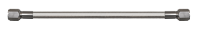 Goodridge Goodridge 8in Universal Oil Line Assembly w/Clear Fittings - VTOL-008C-CL