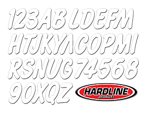 Hardline Hardline Boat Lettering Registration Kit 3 in. - 400 White Solid - WHI400EC
