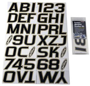 Hardline Hardline Boat Lettering Registration Kit 3 in. - 700 Black/Beige - BLKBE700