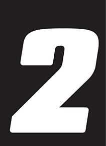 Hardline Hardline Dirt Digits 3pk 5.5 in. - High Gloss Number 2 - White - DD53W-2