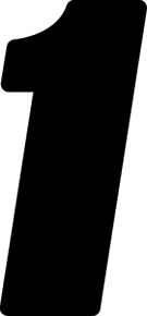 Hardline Hardline Dirt Digits 3pk 7 in. - High Gloss Number 1 - Black - DD73B-1