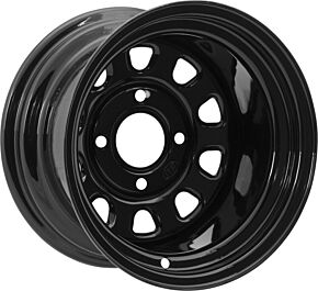 Itp ITP Delta Steel 12x7 / 4x110 BP / 4+3 Offset Black Wheel - 1223050014B