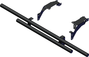 KFI KFI 22+ Polaris Ranger XP 1000/Crew Double Tube Rear Bumper - 102075