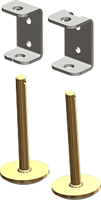 KFI KFI Tapered Plow Skid Kit Pr. For KFI 105160 - 105485
