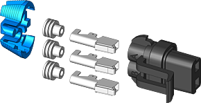 KFI KFI Wire Harness Female End Plug - PF-M280-2