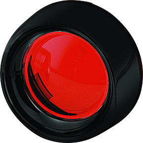 Kuryakyn Kuryakyn Deep Dish Bezels Red Lens Gloss Black - 5482