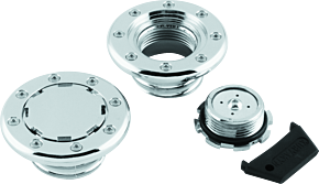 Kuryakyn Kuryakyn Flush Mount Gas Caps Non-Vented Chrome - 8310
