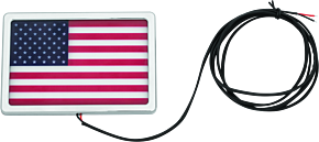 Kuryakyn Kuryakyn Freedom Flag LED 4in X 6in Chrome - 2891