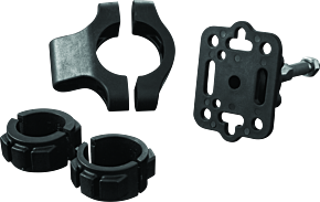 Kuryakyn Kuryakyn Handlebar Accessory Mount Standard 7/8 to 1-1/4in Bar Black - 1671