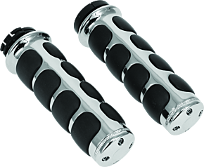 Kuryakyn Kuryakyn ISO Grips Without Throttle Boss Dual Cable Chrome - 6205