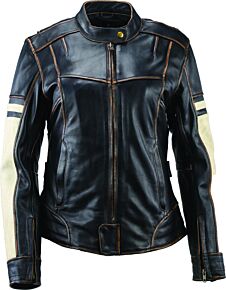 Kuryakyn Kuryakyn Leather By River Road Dame Vintage Leather Jacket Black Womens - Large - 094390