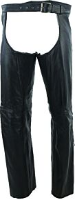 Kuryakyn Kuryakyn Leather By River Road Plains Leather Chaps Black - Medium - 094419