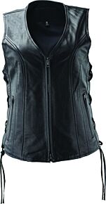 Kuryakyn Kuryakyn Leather By River Road Sapphire Leather Vest Black Womens - XL - 094447