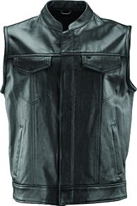 Kuryakyn Kuryakyn Leather By River Road Vandal Club Vest Black - Large - 094400