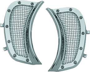 Kuryakyn Kuryakyn Mesh Headlight Vent Accents Chrome - 6518