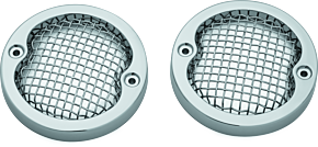 Kuryakyn Kuryakyn Mesh Turn Signal Bezels 3-1/4in Chrome - 6513