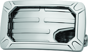 Kuryakyn Kuryakyn Nova Curved Horizontal Mount Side License Plate Holder Chrome - 3192
