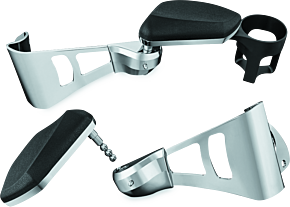 Kuryakyn Kuryakyn Passenger Armrests 14-Up Touring and Tri Glide Chrome - 8955