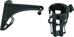 Kuryakyn Kuryakyn Reflex Drink Holder Right Side HD Touring Passenger Mount 96-13 Gloss Black - 6489