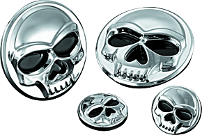 Kuryakyn Kuryakyn Replacement Components Zombie Medallions 1in Diameter Chrome - 1492