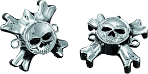 Kuryakyn Kuryakyn Replacement Zombie Grip Emblems With Throttle Boss Chrome - 6278