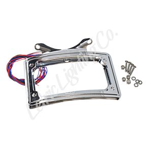 Letric Lighting Letric Lighting 09-13 Road King Perfect Plate Light Chrome Curved License Plate Frame - LLC-CPPL-C4