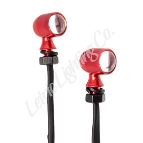 Letric Lighting Letric Lighting 12mm Mini Red Turn Signal LEDs - Red Anodized - LLC-45CR-R