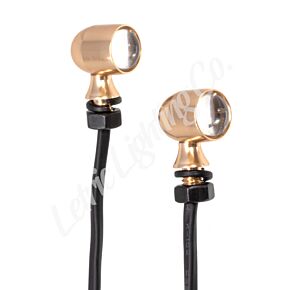 Letric Lighting Letric Lighting 12mm Mini White Running Amber Turn Signal LED - Gold Anodized - LLC-45CG-WA