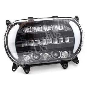 Letric Lighting Letric Lighting 2015+ Early Road Glide LED Black/Chrome Headlight with Turn Signals - LLC-5LRA-TS