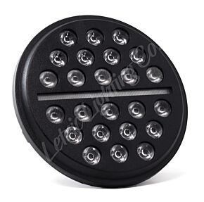 Letric Lighting Letric Lighting 7? LED Black Buck-Shot Style multi-mini Headlight - LLC-LHC-7B