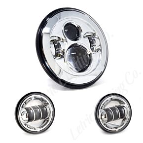 Letric Lighting Letric Lighting 7in Led Hdlght W/Pass Lmps Chr - LLC-LHK-7C