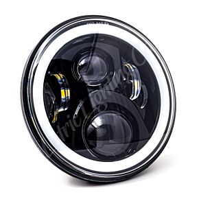 Letric Lighting Letric Lighting 7in Led W/Full Halo Blk - LLC-LHC-7DB