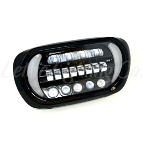 Letric Lighting Letric Lighting 96-13 Early Road Glide LED Black/Chrome Headlight with Turn Signals - LLC-3ERA-TS