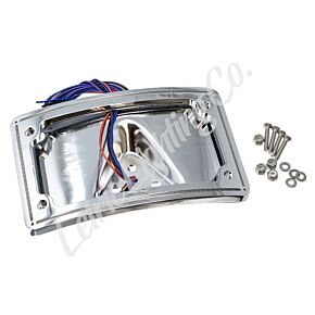 Letric Lighting Letric Lighting 99-03 Sportster Perfect Plate Light Chrome Curved License Plate Frame - LLC-CPPL-C1