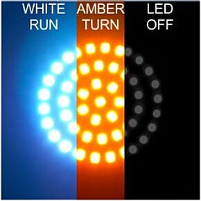 Letric Lighting Letric Lighting Cvo Dlx Switchbacks Wht/Amb - LLC-DJSWA