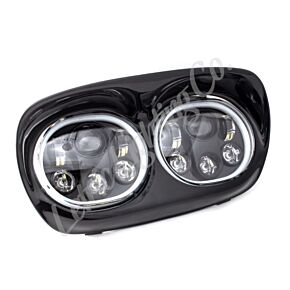 Letric Lighting Letric Lighting Hdlght Dual W/Halo 5.75in Blk - LLC-LRHP-HBB