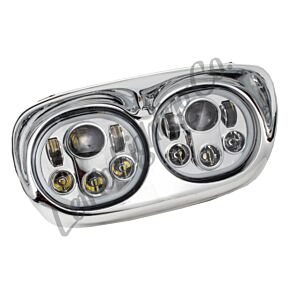 Letric Lighting Letric Lighting Hdlght Dual W/Halo 5.75in Chr - LLC-LRHP-HCC