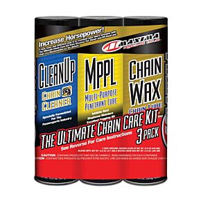 Maxima Maxima Chain Wax Ultimate Chain Care Combo Kit - 3-Pack (Aerosol) - 70-749203