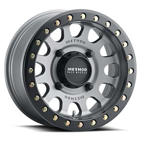 Method Wheels Method Wheels Method MR401 UTV Beadlock 15x7 / 5+2/38mm Offset / 4x136 / 106mm CB Titanium Wheel- Matte Black Ring - MR40157047852B