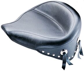 Mustang Motorcycle Mustang Motorcycle Chrome Studded Solo Seat, Wide - 75506